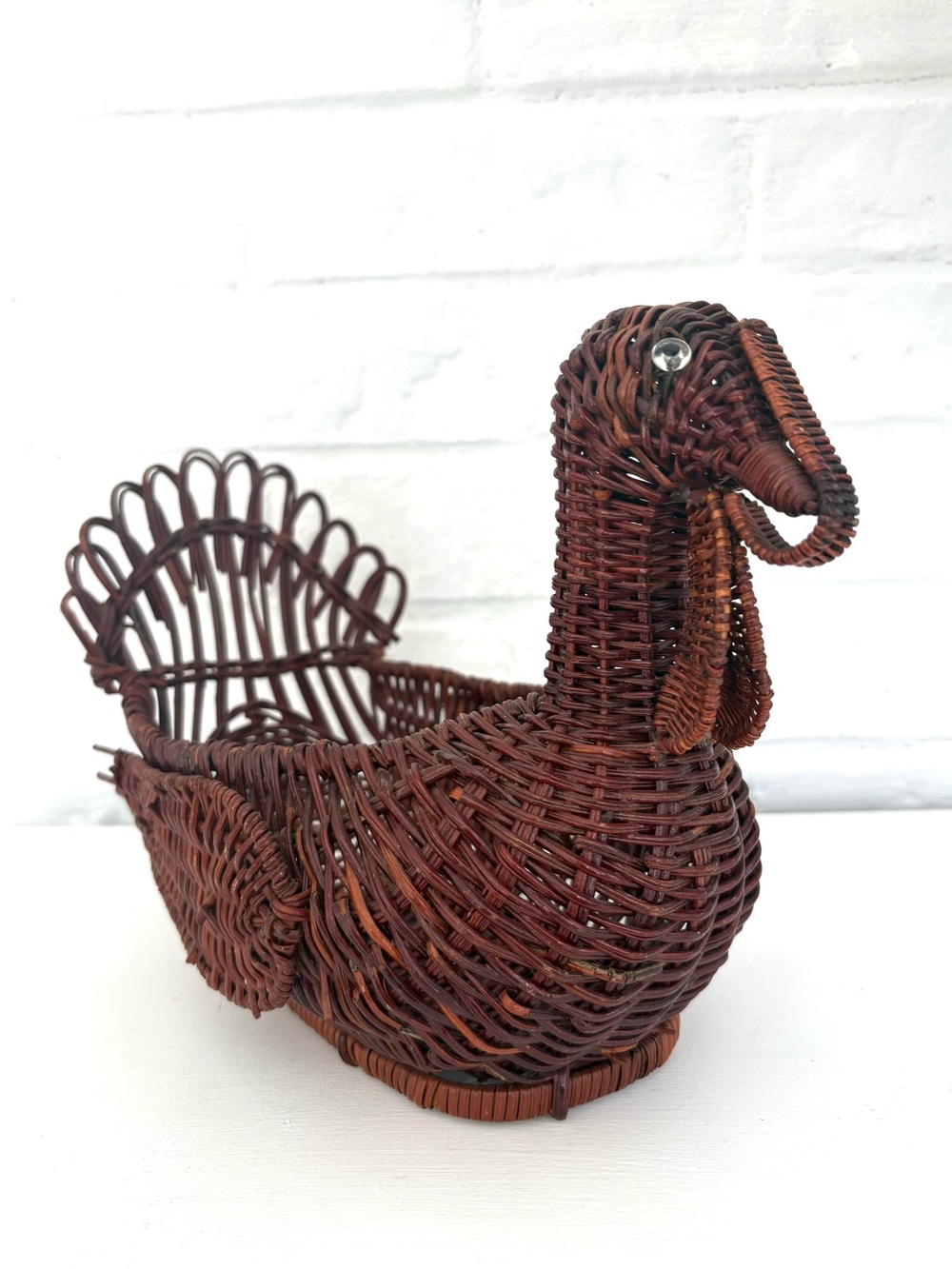 Wicker Rattan Woven Turkey Basket